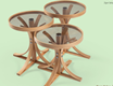 Palm Triple Side Tables 