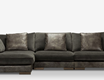 Cadillac Leather/Fabric Corner Sofa