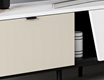 Yelena Tv Unit - White/Black/Sandstone