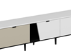 Yelena Tv Unit - White/Black/Sandstone