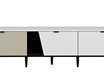 Yelena Tv Unit - White/Black/Sandstone