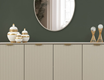 Kale Luxe Console & Mirror - Sandstone