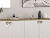 Lotus Console & Mirror - White/Artisan