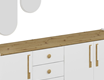 Mitra Console & Mirror - White/Artisan