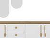 Mitra Console & Mirror - White/Artisan