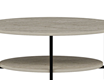 Elis Coffee Table (Metal Legs)  - Travertine