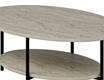 Elis Coffee Table (Metal Legs)  - Travertine