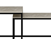 Minar Leka Modern Coffee Table (Metal Legs) - Travertine