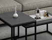 Minar Leka Modern Coffee Table (Metal Legs) - Anthracite