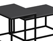 Minar Leka Modern Coffee Table (Metal Legs) - Anthracite