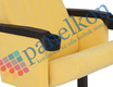 Ilgın Polyurethane Chair With A Padded Back And Seat, Featuring Cup Holders.