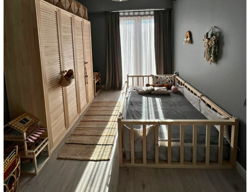 Montessori Bed & Wooden Door