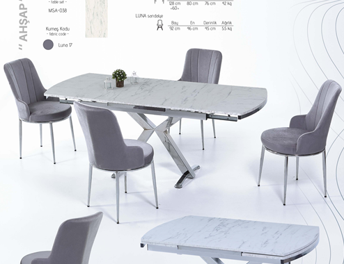 IKON GRAY MARBLE MELAMİN TABLE 