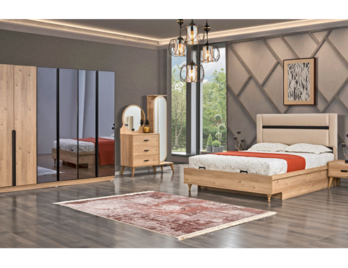 TURNA 4 MIRRORED BEDROOM SET