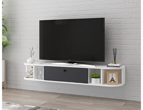 Gala Wall-Mounted Tv Unit - White/Anthracite