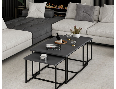 Levada 3-Pieces Coffee Table - Anthracite