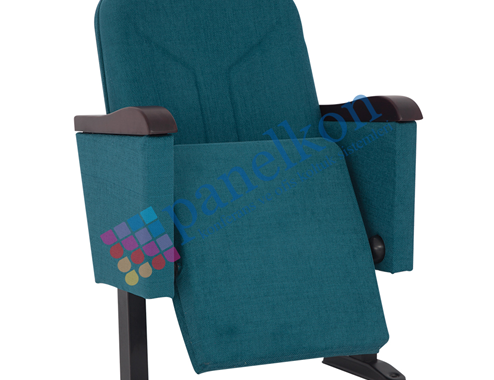 ROM CLOSED ARM CONFERENCE CHAIR WITH WOODEN ARMREST AND UPHOLSTERED BACK SEAT