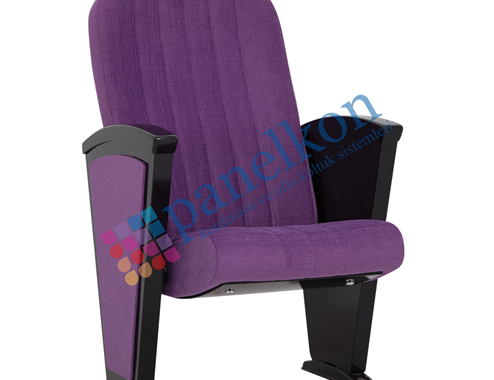 Asil Long Wooden Arm, Front Wooden, Upholstered Back and Row Head Conference Chair