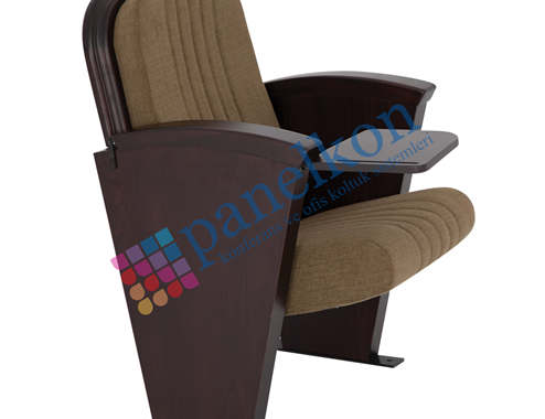 Happy Long Wooden Arm Wooden Back and Seat Chair with Built-in Writing Table