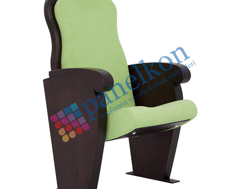 Mila Long Wooden Arm with Knob Seat Chair