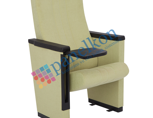 Ilgın polyurethane back and seat fully upholstered chair with anti-panic writing table.