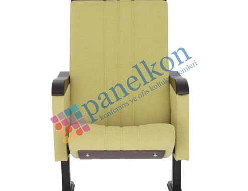 Ilgın Luxury Closed-Arm Chair With Wooden Armrest, Wooden Backrest, And Wooden Seat.