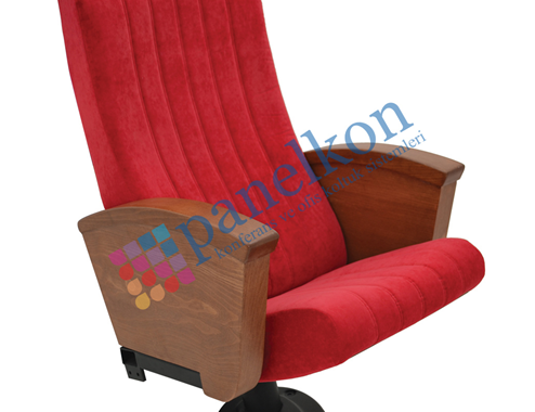 Ilgın single-leg conference chair with a movable seat and fully upholstered backrest