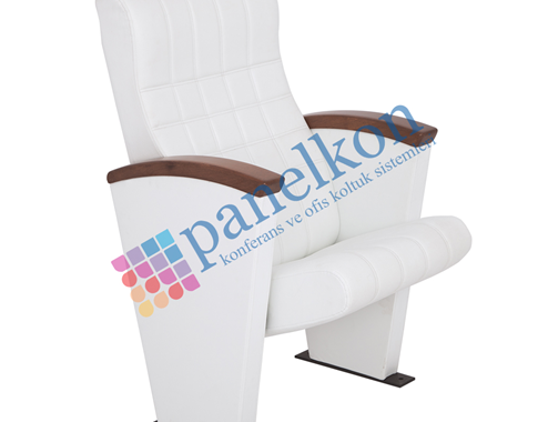 Palet Long Upholstered, Wooden Arm, Half-Wooden Back, Upholstered Seat, Wooden Armrests