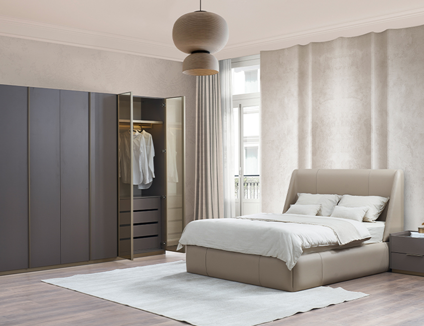 LAPIS DARK TAUPE BEDROOM