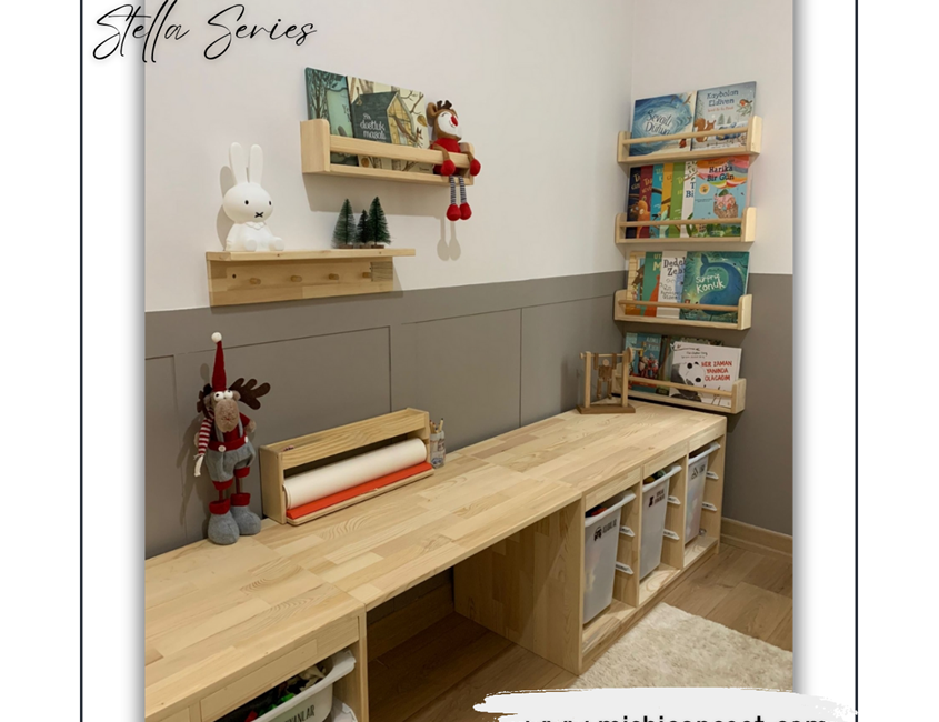 Stella Series Study Desk With Toy Basket