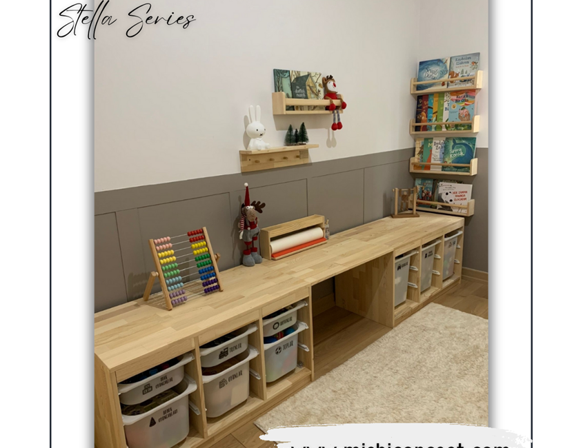 Stella Series Study Desk With Toy Basket