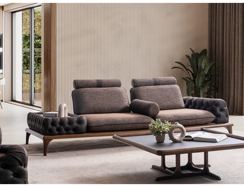 Pisa Sofa Set(Wooden Leg)