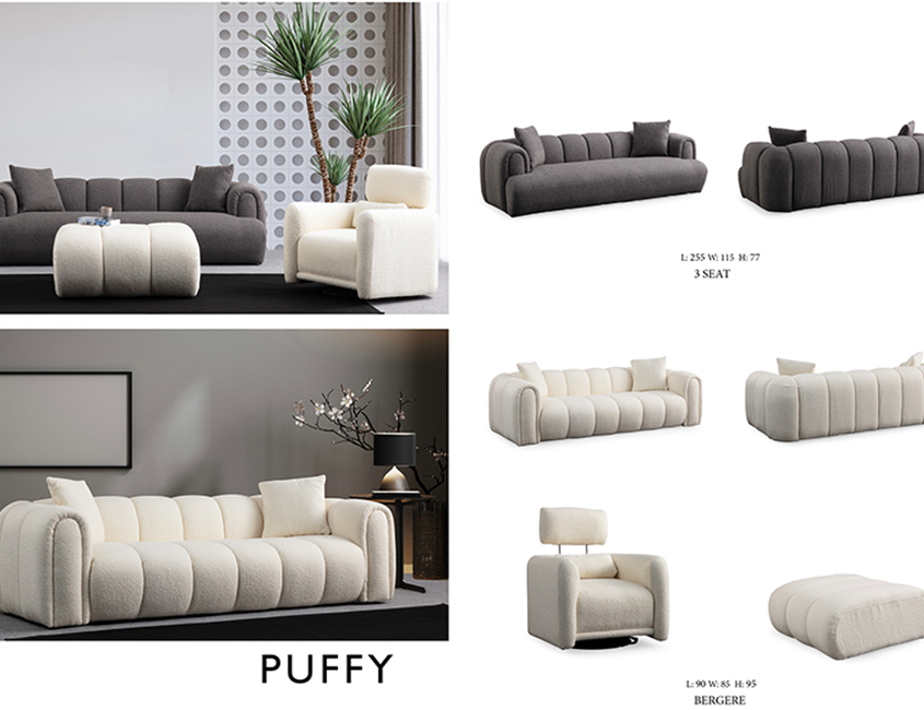 Puffy 3 Seat Sofa