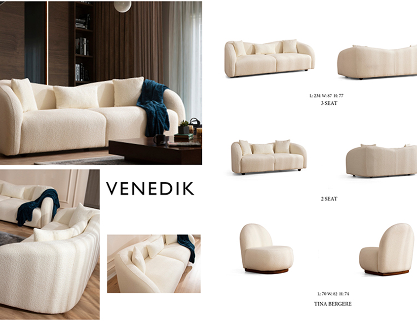 Venedik 3 Seat Sofa