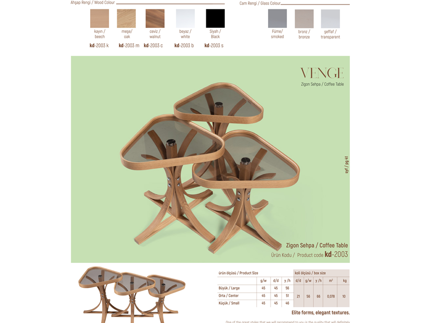 Venge  Triple Side Tables 