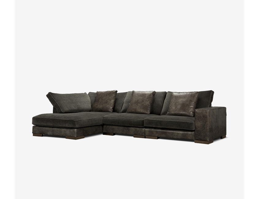 Cadillac Leather/Fabric Corner Sofa