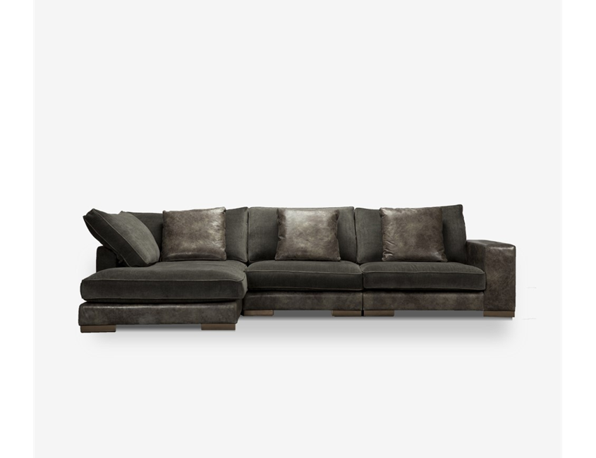 Cadillac Leather/Fabric Corner Sofa