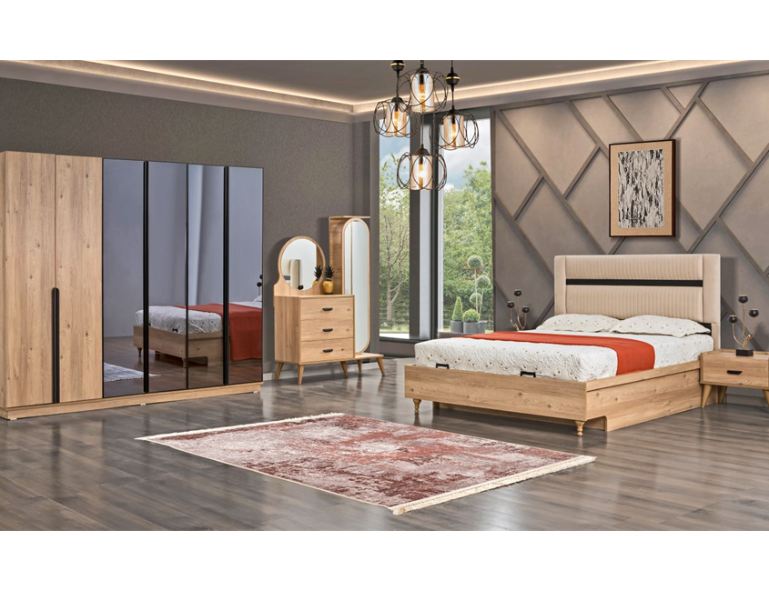 TURNA 4 MIRRORED BEDROOM SET