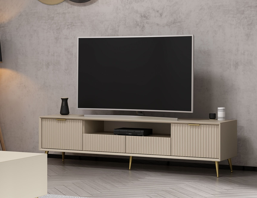 Kale Luxe Tv Unit With Legs 180Cm - Sandstone