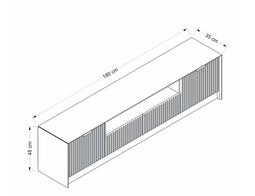 Kale Luxe Tv Unit 180Cm - Sandstone