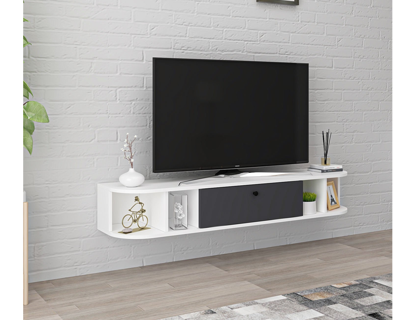 Gala Wall-Mounted Tv Unit - White/Anthracite