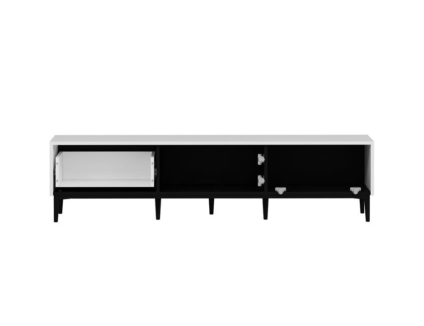 Yelena Tv Unit - White/Black/Sandstone