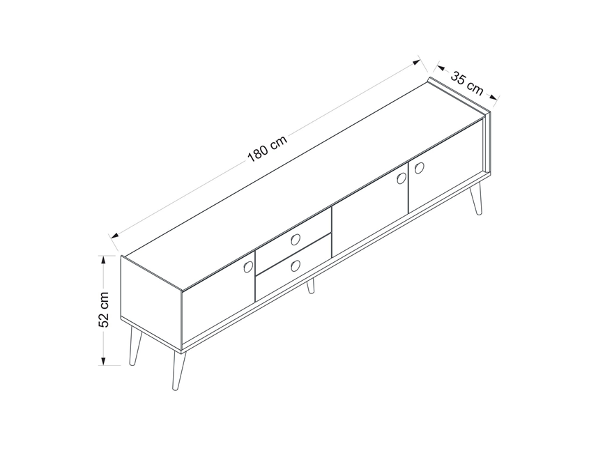 Mitra Tv Unit - White/Artisan