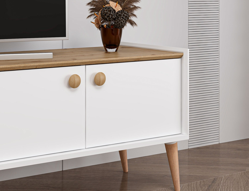 Mitra Tv Unit - White/Artisan