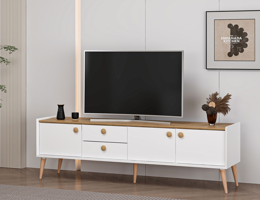 Mitra Tv Unit - White/Artisan