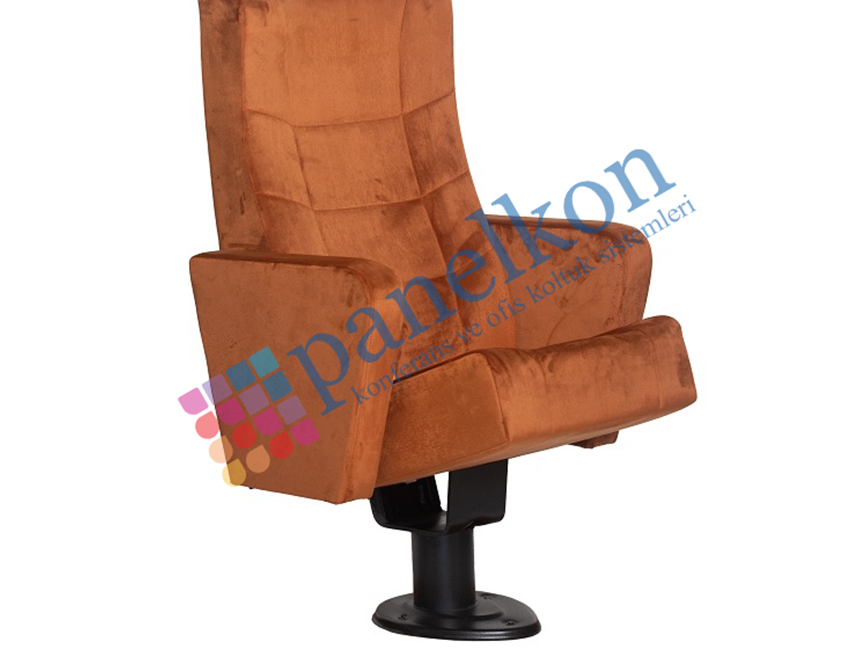 Vera Fully Upholstered Half Wood Arm, Upholstered Back and Seat, Single Leg Spring Mechanism