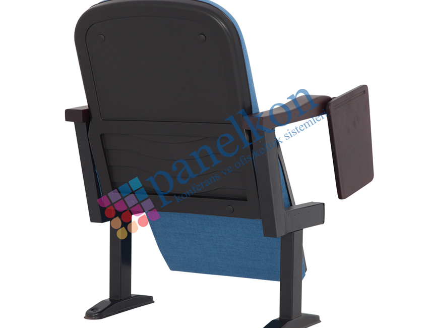 ROM OPEN ARM CONFERENCE CHAIR WITH WOODEN ARMREST AND WRITING TABLE