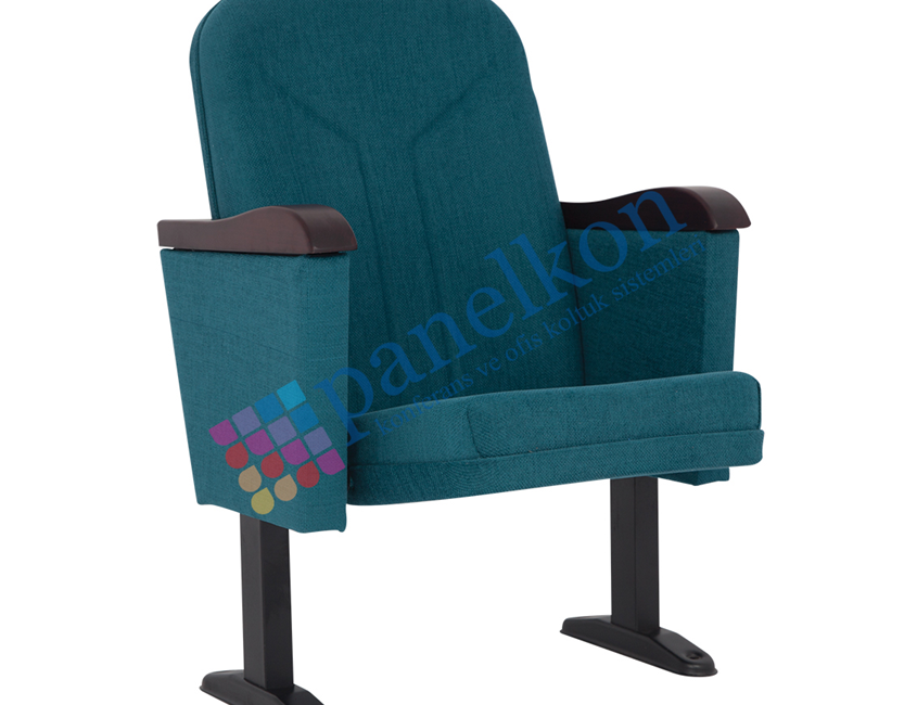 ROM CLOSED ARM CONFERENCE CHAIR WITH WOODEN ARMREST AND UPHOLSTERED BACK SEAT