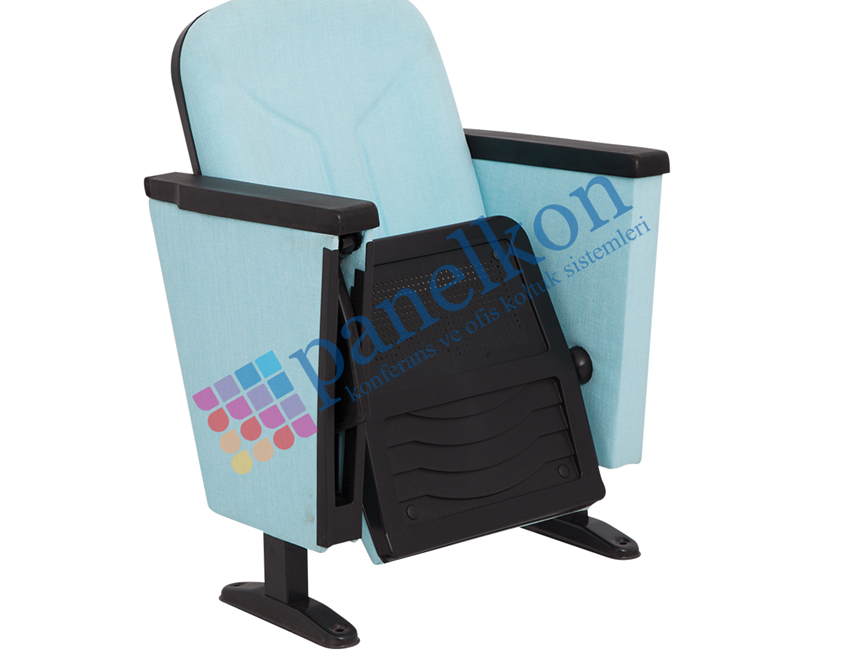 ROM POLYURETHANE ANTIPANIC WRITING TABLE PLASTIC CONFERENCE CHAIR WITH BACKREST AND SEAT