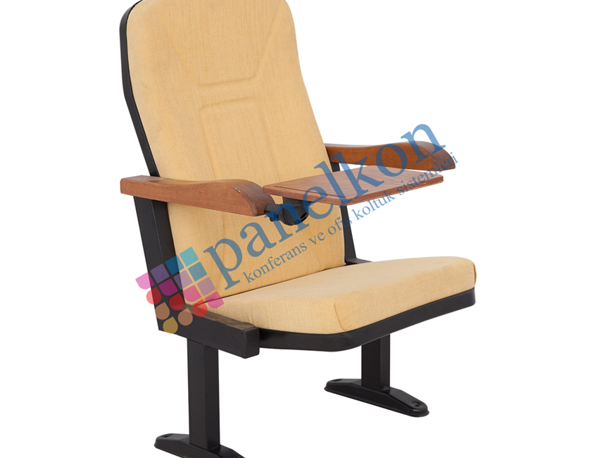 MARTIN OPEN ARM, WOODEN ARMREST AND TABLE, WRITING TABLE CONFERENCE CHAIR